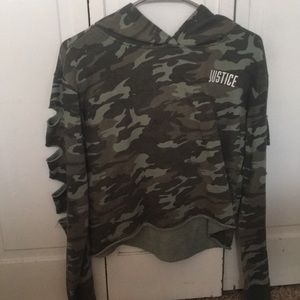 justice cropped hoodie
